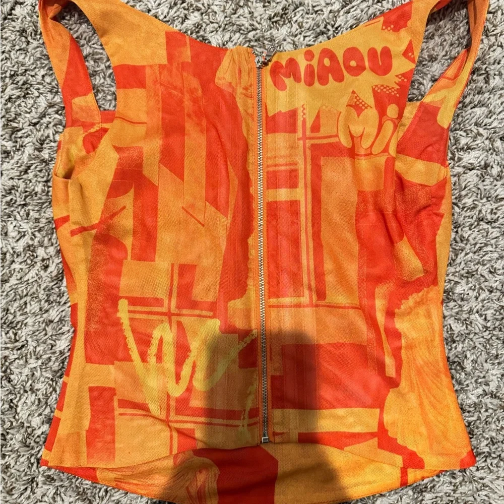 MIAOU Imogene Corset in Stone Orange - Picture 7 of 10